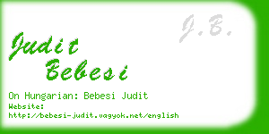 judit bebesi business card